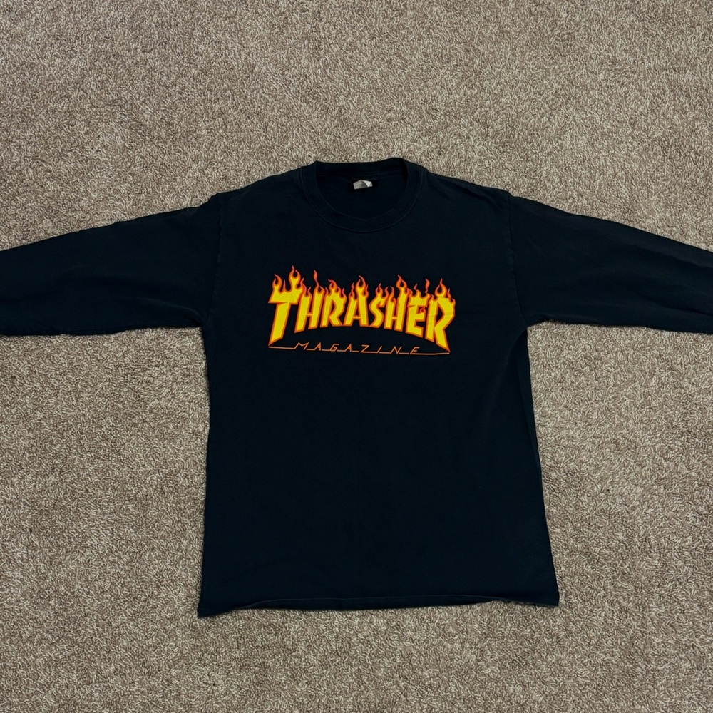 Thrasher Black Long Sleeve Shirt